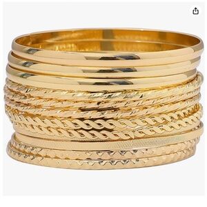 Gold Bangle Bracelets Indian Wedding Jewelry (24 pcs)